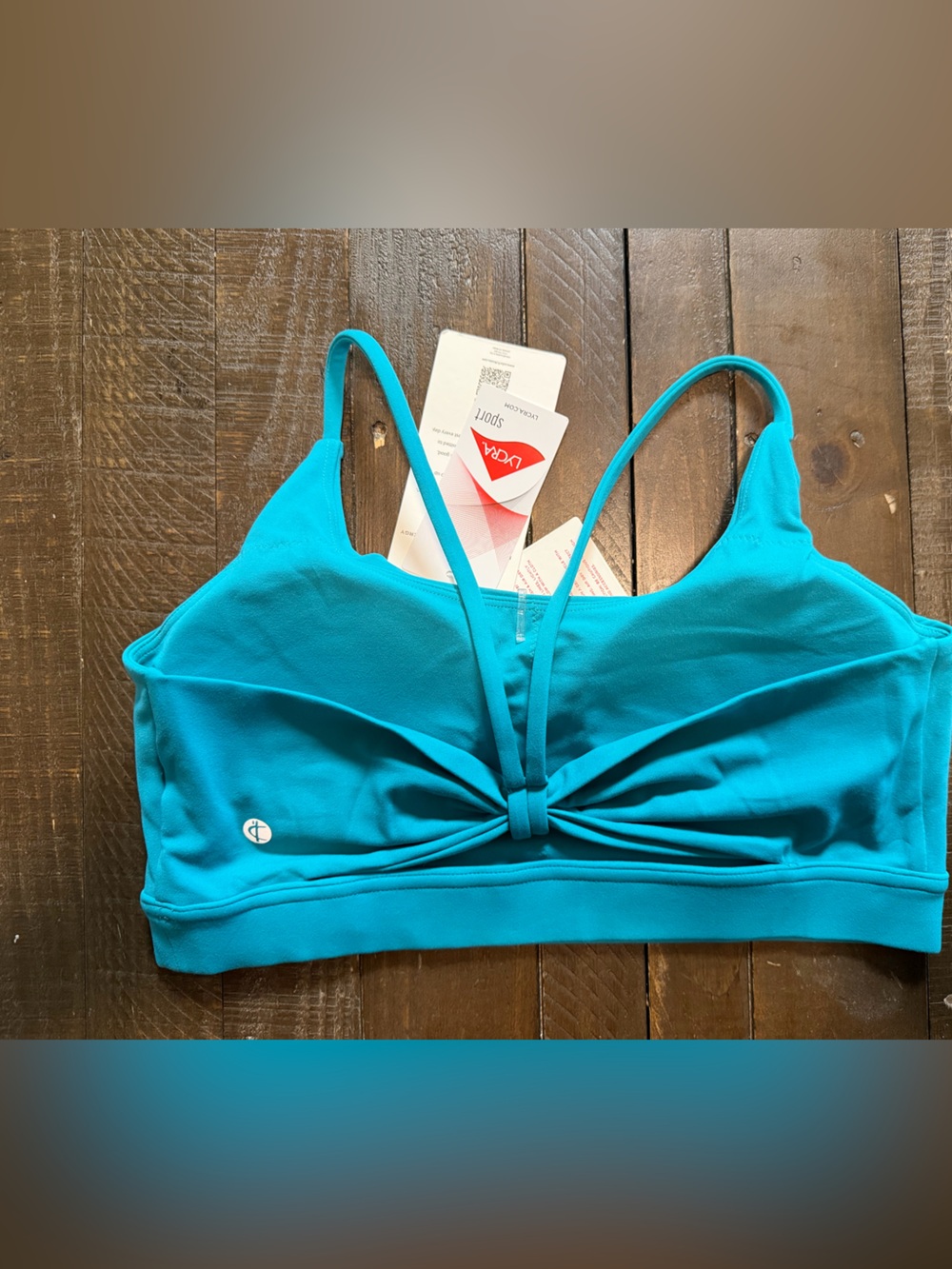 Colorfulkoala Women's Dreamlux Bowknot Strappy Sports Bra/Yoga Top. Size M, NWT - Picture 3 of 4
